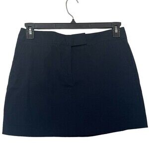 J. Crew Flat Front Navy Blue Mini Skirt. Size 6. Preppy; Classic, Basic.